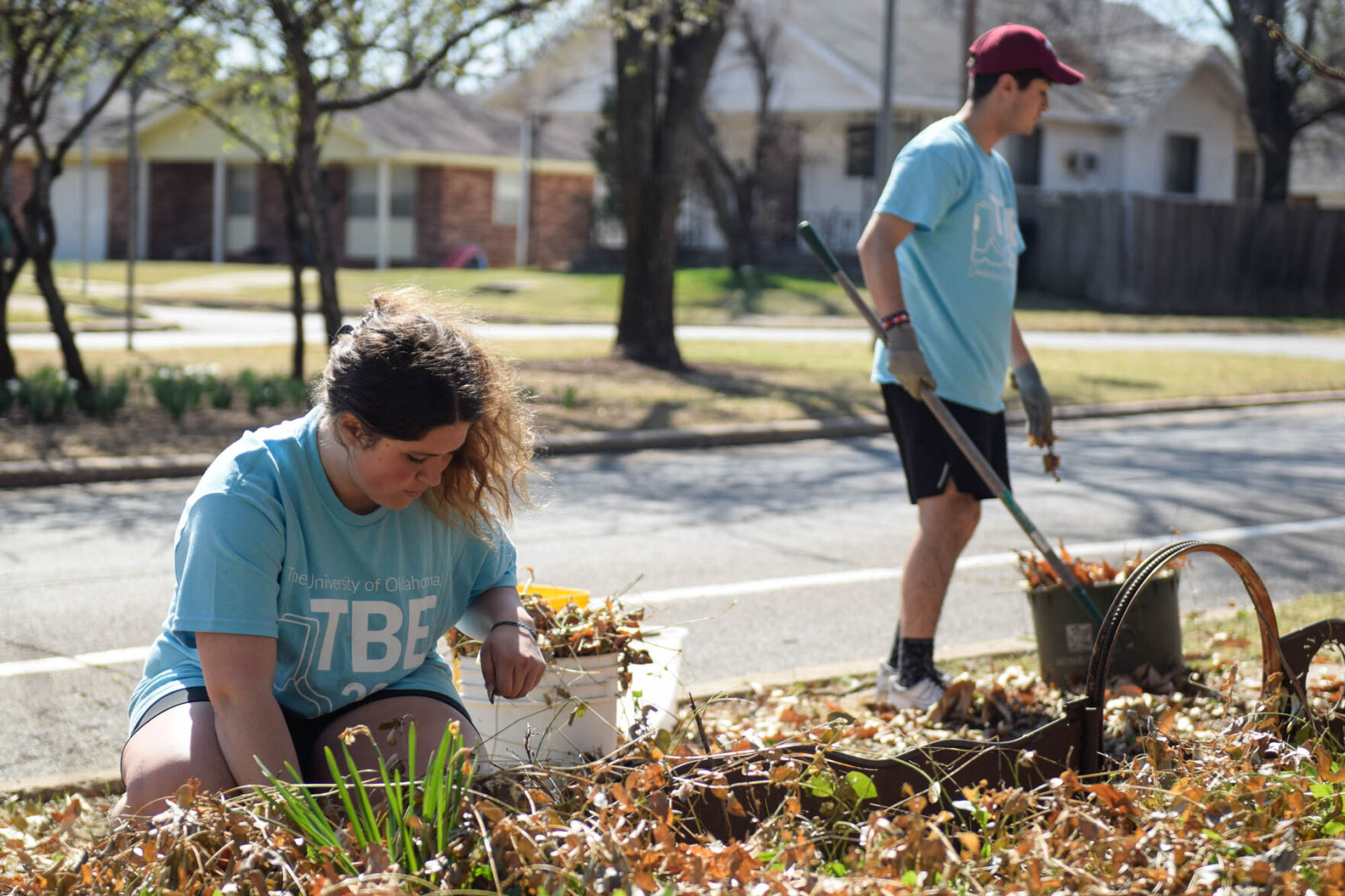 Cleaning near the curb